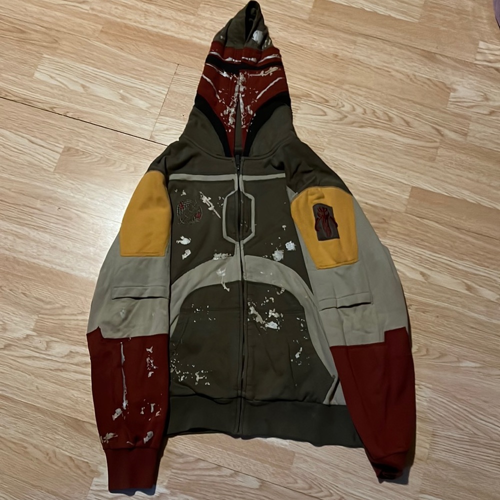 Star Wars Boba Fett Marc Ecko Mens Size Medium Hoodie Full Zip Sweatshirt